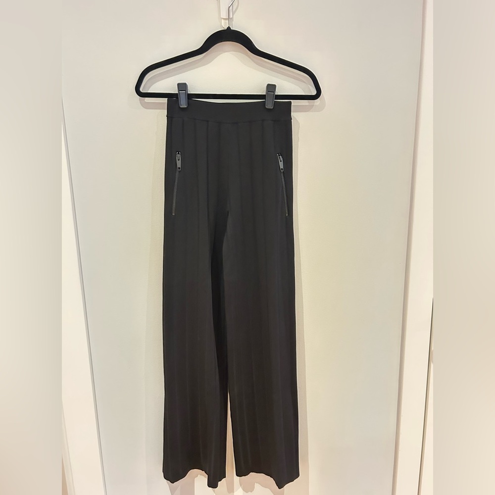 KOOPLES X SPORT Black Ribbed Pants with Zipper